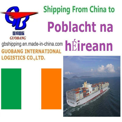 Goedkope lucht-zeefracht LCL FCL Courier Shipping Services van Ierland naar Ierland voor algemene vracht snel en veilig