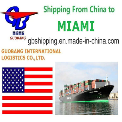 Aanpasbare zeevaartdiensten van naar Miami Vertrek Shenzhen/HK//Shanghai/Tianjin Aanpassing