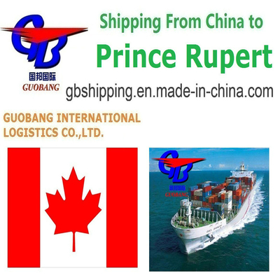 Vervoer van goederen per vrachtwagen van leveranciers naar haven/opslagplaats Zeevracht naar Prince Rupert Canada Extra verzekering inbegrepen