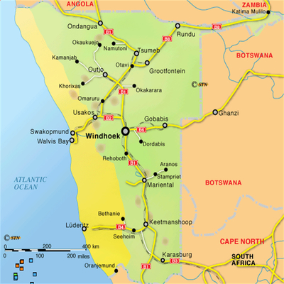 Gemakkelijke verzending naar Namibië via de lucht