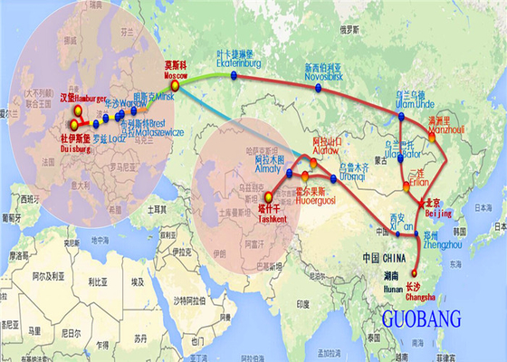 Spoorweg/Trein Vrachtverzending van China naar Europa voor 40HQ en LCL service