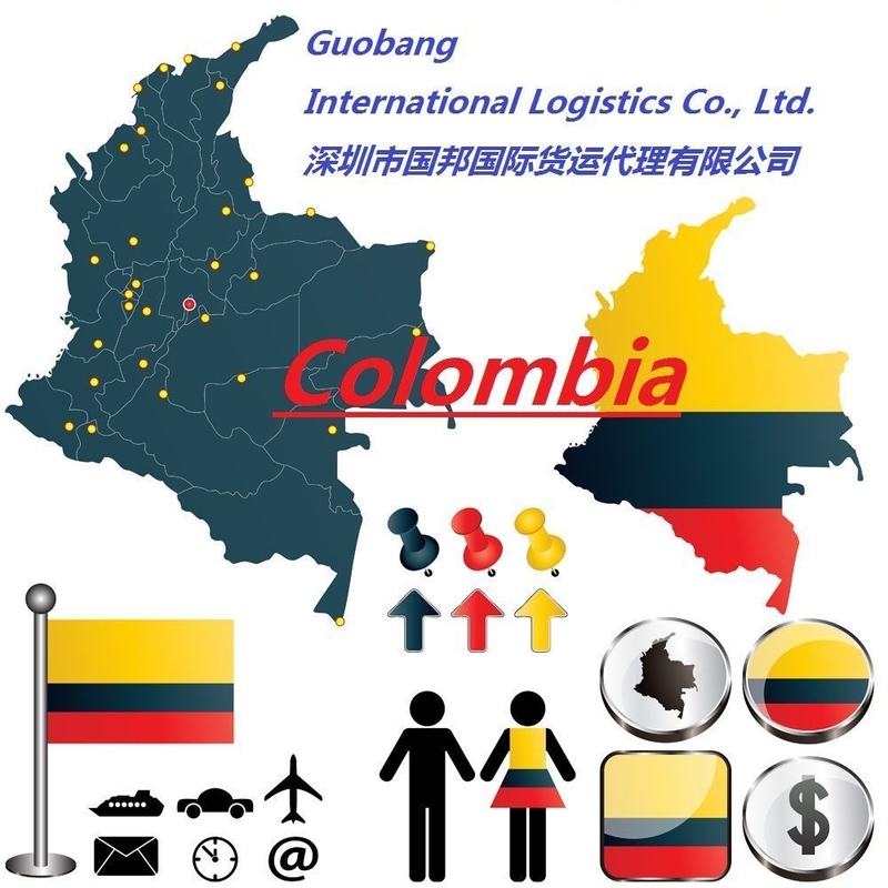 Goedkope verzending naar Colombia vertrek Shenzhen/HK//Xiamen/Shanghai/Tianjin per zeevaart of Express Express Service FedEx